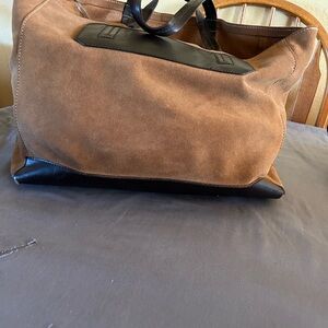 Elegant Brown and Black Men's Travel Tote